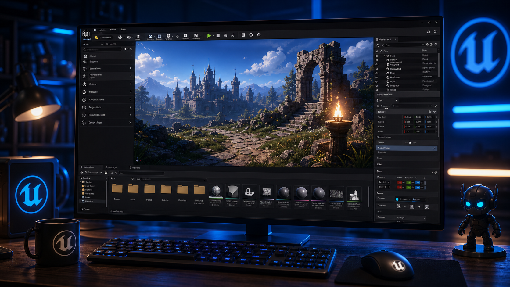 Unreal Engine の最初のプロジェクト作成を表したヒーロー画像